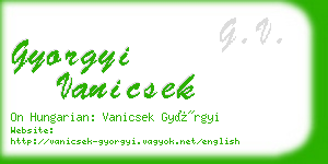 gyorgyi vanicsek business card